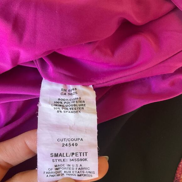 ABS Allen Schwartz Women’s Sexy Knee-length Floral Dress size S, Purple & Pink - Picture 8 of 9